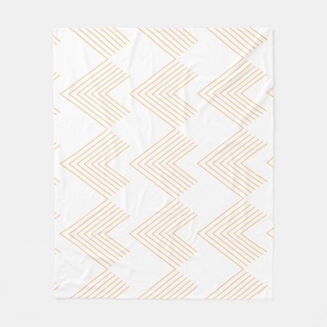 Enkel, modern chevron-pilformad bild mönster fleecefilt (Framsidan)