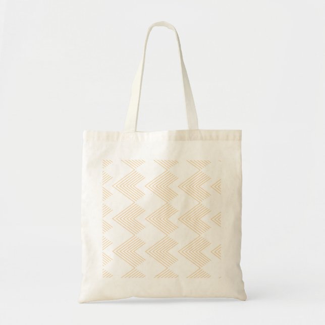 Enkel, modern chevron-pilformad bild mönster tygkasse (Framsidan)
