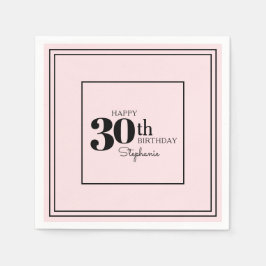 Enkel modern Chic 30års födelsedag Party Pappersservett