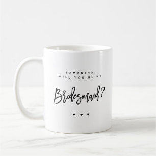 Enkel, modern Chic, Bridesmaid Frieri Kaffemugg
