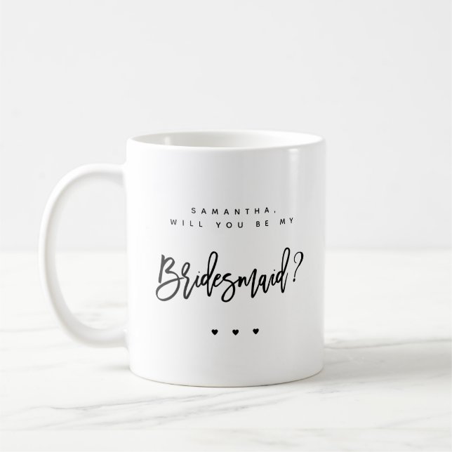Enkel, modern Chic, Bridesmaid Frieri Kaffemugg (Vänster)