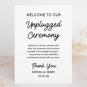 Enkel, modern Chic-Bröllop-signatur för Ceremony-a