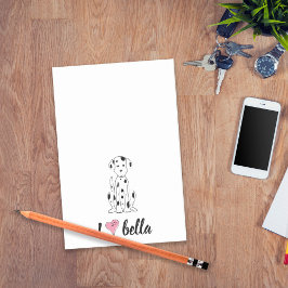 Enkel Modern Chic för Dalmatisk Snyggt i Monogram Post-it Block