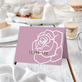Enkel Modern Chic Rosa Ros Tackkort