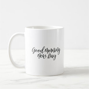 Enkel Modern Citat "God Morgon" Kaffe Mugg