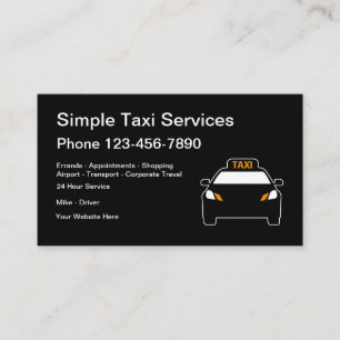 Enkel Modern City Taxi Service Visitkort