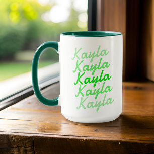 Enkel Modern Cool Typografi Namn Mugg