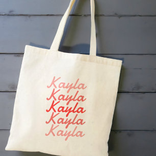 Enkel Modern Cool Typografi Namn Tygkasse