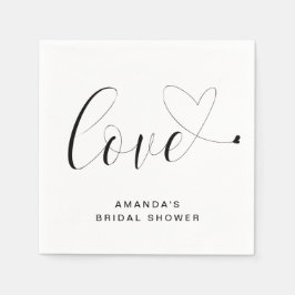 Enkel Modern Cute Kärlek Heart-Möhippa Pappersservett