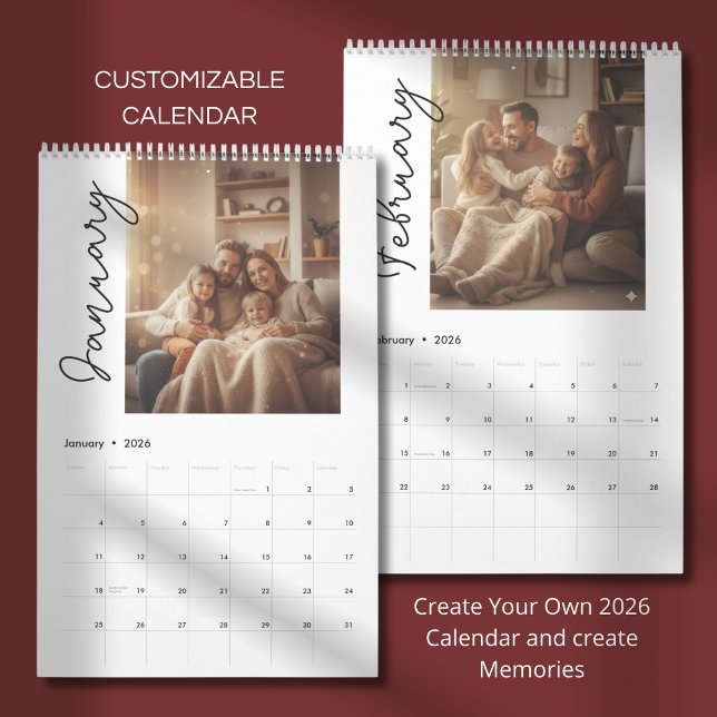 Enkel modern design fotokalender kalender (Skapare uppladdad)
