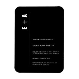 Enkel modern, djärv, minimalistisk Initialer Bröll Magnet