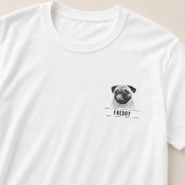 Enkel Modern Djur Foto & Namn B & W T Shirt