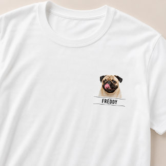 Enkel Modern Djur Foto & Namn T Shirt