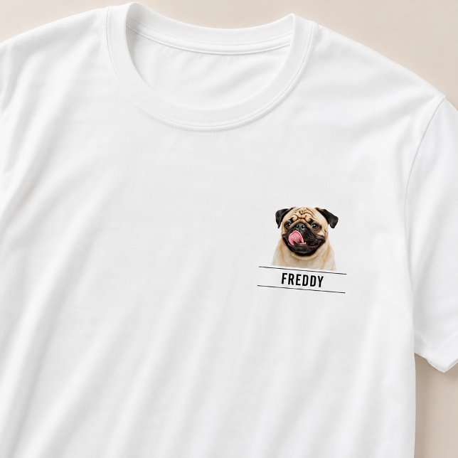 Enkel Modern Djur Foto & Namn T Shirt (Skapare uppladdad)