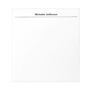 Enkel Modern Egen Namn Redigera Minimalistisk Anteckningsblock