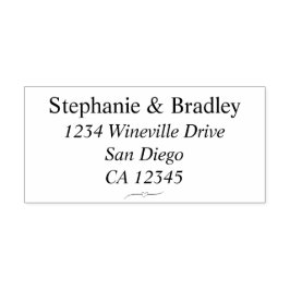 Enkel Modern Elegant bröllop Returadress Självfärgande Stämpel