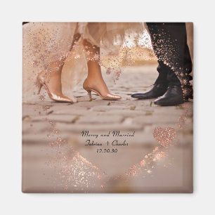 Enkel Modern Elegant Gift Personer Jul Magnet