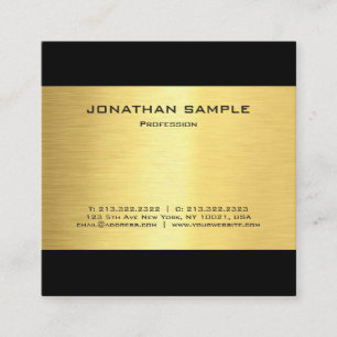 Enkel Modern Elegant Guld Titta Luxe Glamor Fyrkantigt Visitkort