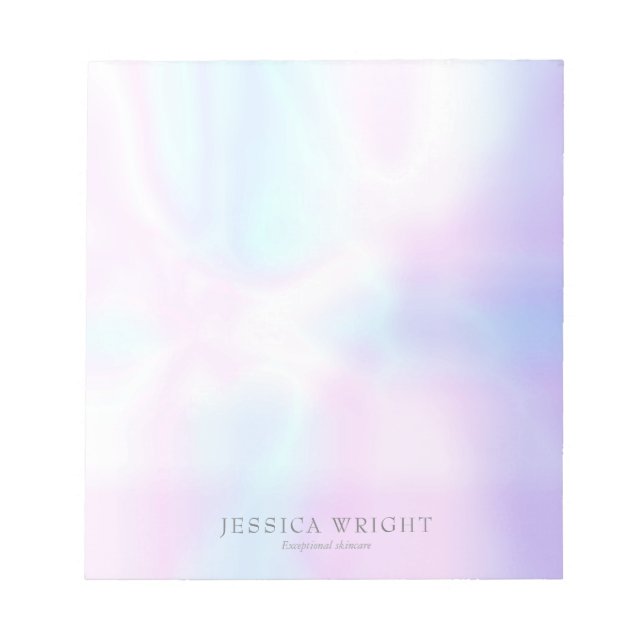 Enkel Modern Elegant Iridescent Anteckningsblock (Framsida)