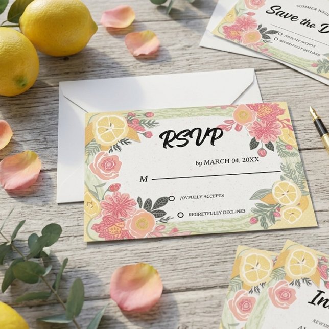 Enkel Modern Elegant Klassisk Bröllops-RSVP OSA Kort (Skapare uppladdad)
