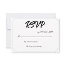 Enkel Modern Elegant Klassisk Bröllops-RSVP