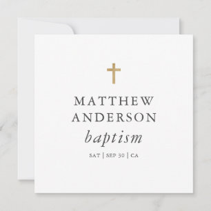Enkel modern Elegant Kor Baby-baptism Inbjudningar