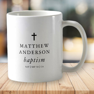 Enkel modern Elegant Kor Baby-baptism Kaffemugg