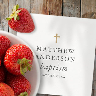 Enkel modern Elegant Kor Baby-baptism Pappersservett