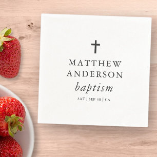 Enkel modern Elegant Kor Baby-baptism Pappersservett