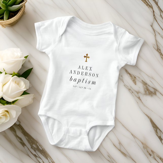 Enkel modern Elegant Kor Baby-baptism T Shirt (Skapare uppladdad)