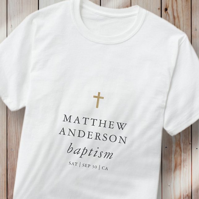 Enkel modern Elegant Kor Baby-baptism T Shirt (Skapare uppladdad)