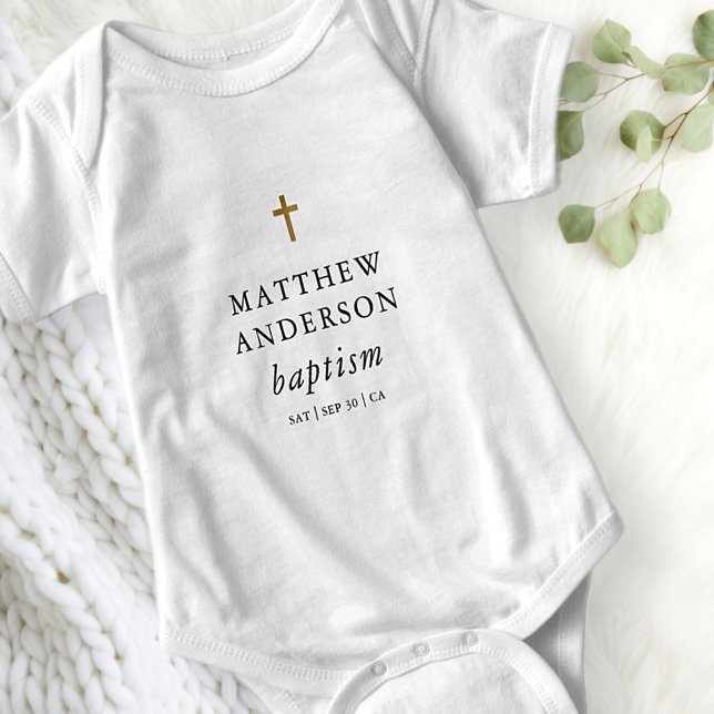 Enkel modern Elegant Kor Baby-baptism T Shirt (Skapare uppladdad)