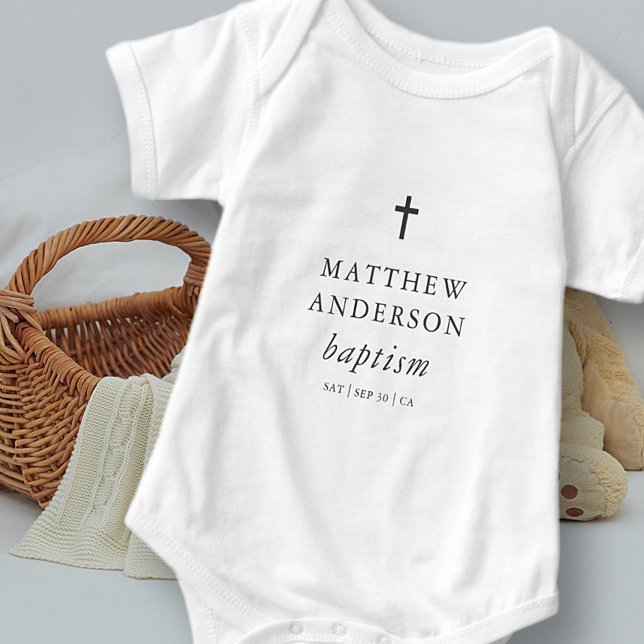 Enkel modern Elegant Kor Baby-baptism T Shirt (Skapare uppladdad)