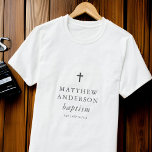 Enkel modern Elegant Kor Baby-baptism T Shirt<br><div class="desc">Design består av enkel typografi med sans serif- och serif-teckensnitt.</div>