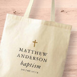 Enkel modern Elegant Kor Baby-baptism Tygkasse<br><div class="desc">Design består av enkel typografi med sans serif- och serif-teckensnitt.</div>