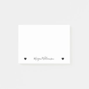 Enkel modern Elegant Namn Post-it Block