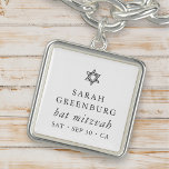 Enkel Modern Elegant Star av David Bat mitzvah Armband<br><div class="desc">Design består av sans serif-typografi och lekfull kursiv skripttypografi på en enkel bakgrund. 

Tillgänglig här:
http://www.zazzle.com/store/selectpartysupplies</div>