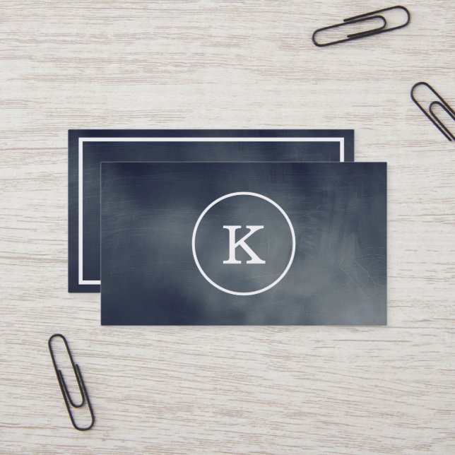 Enkel Modern Elegant, svart kartong Visitkort (Fram/Back In Situ)