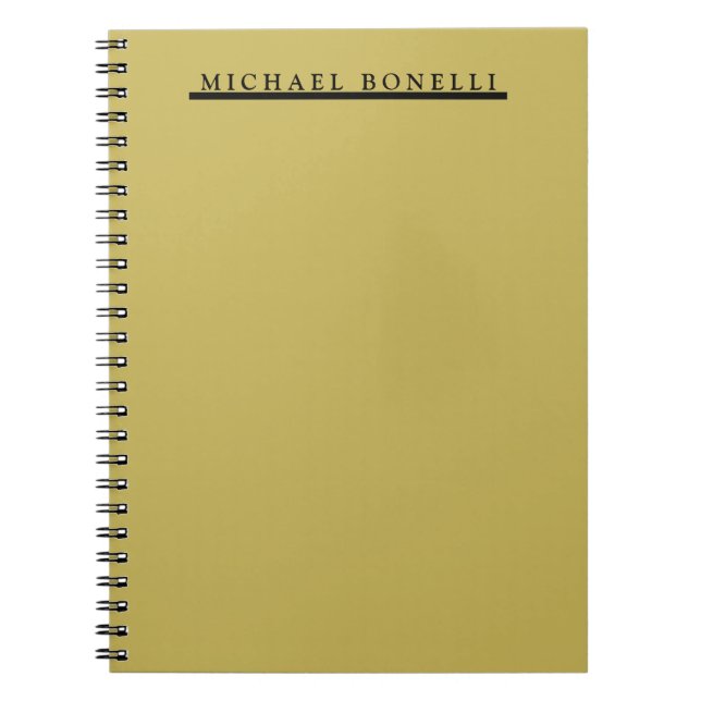 Enkel Modern Elegant Vegas Guld Färg Anteckningsbok (Framsidan)