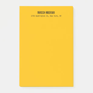 Enkel Modern Enkel Professionell Amber Gul Post-it Block