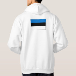 Enkel modern Estlands Flagga Souvenir, baksida Hoodie