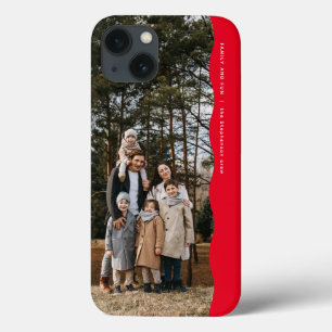 Enkel modern ett foto vågigt rött för kant trendig