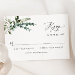 Enkel modern eukalyptus Greenery Bröllop OSA Kort<br><div class="desc">Det här OSA kort är designat att samordna med vår Rustic Greenery bröllop-samling,  med blandade vattenfärgsgröna botaniker,  moderna kalligrafskript parade med ett klassserif-teckensnitt i svart. Matchande objekt är tillgängliga.</div>
