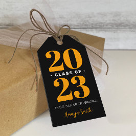 Enkel modern examenspresent tag presentetikett