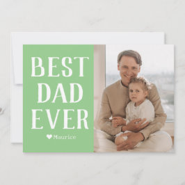 Enkel Modern Familj Fars Dag Foto Namn Julkort