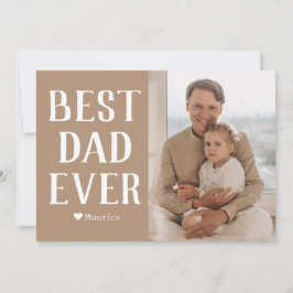 Enkel Modern Familj Fars Dagen Foto Namn Julkort