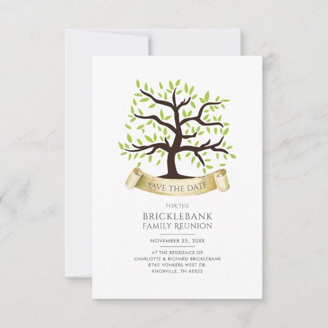 Enkel modern familjeåterförening spara datumet (Framsida)