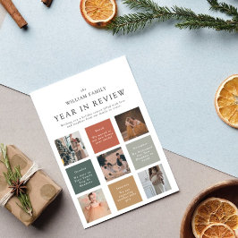 Enkel, modern, familjefoto för recensionsgransknin julkort