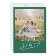 Enkel Modern Familjefoto Jul & Nyår Ca