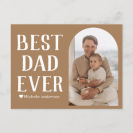 Enkel Modern Family Fars dag Photo Namn Helg Vykort